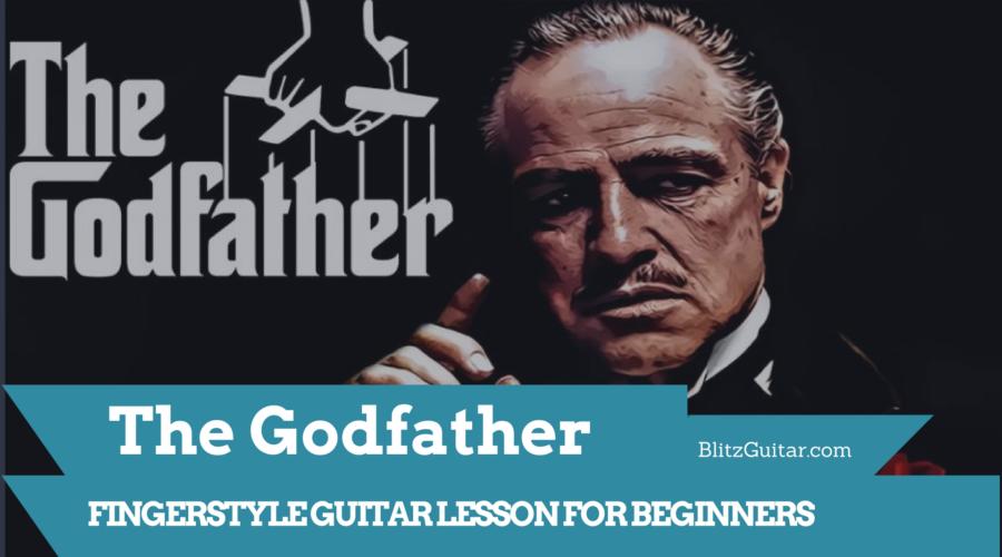 The Godfather music theme fingerstyle guitar lesson for beginners