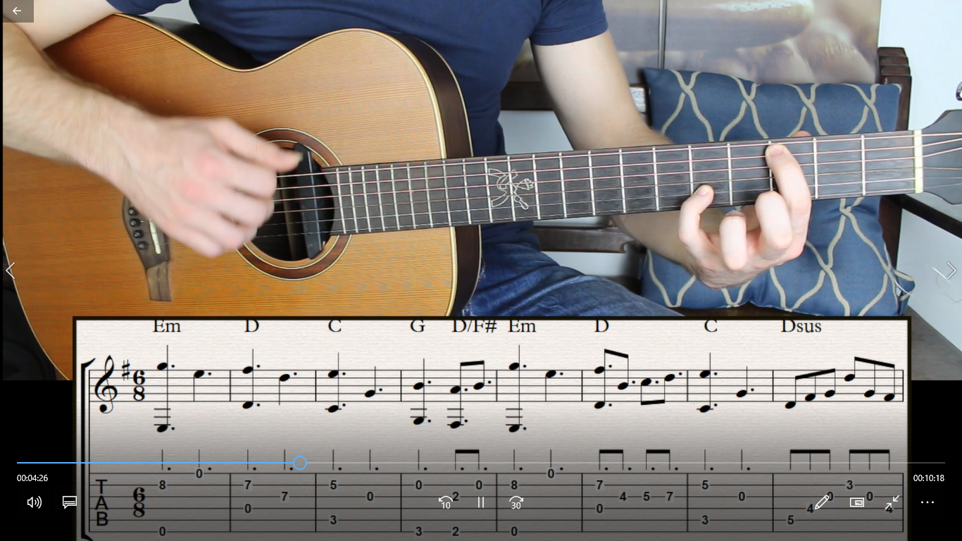 Emotional Chord Progression In E Minor Fingerstyle Guitar Lessons 9975