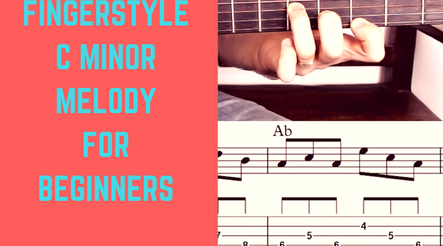 C minor fingerstyle melody for beginners