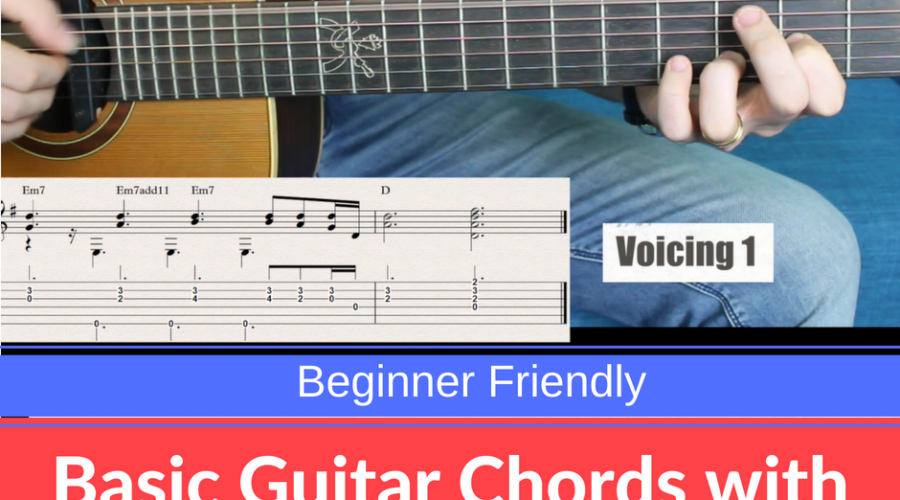 Basic Guitar Chords with Cool Sounding Voicing (Beginner Friendly)