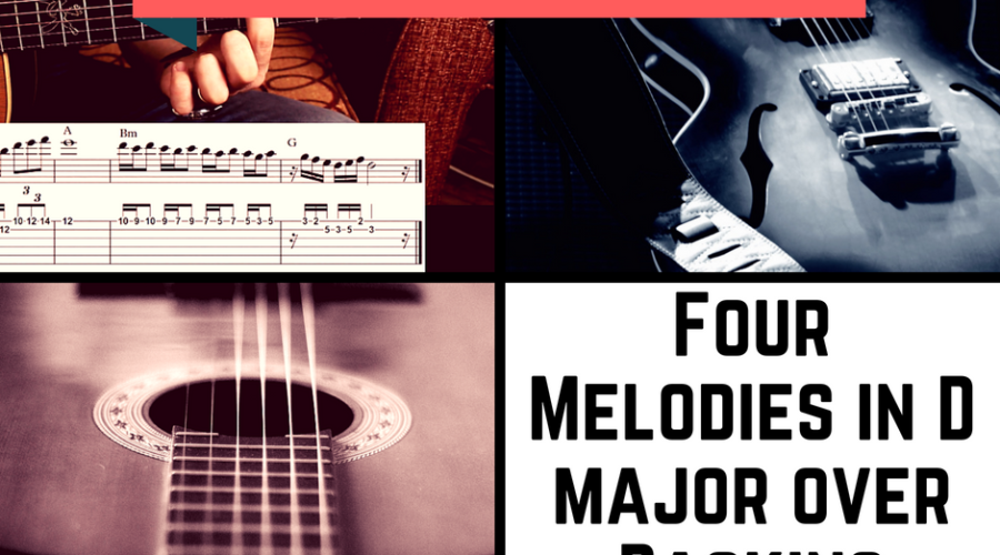 Four Melodies in D major over Backing Track