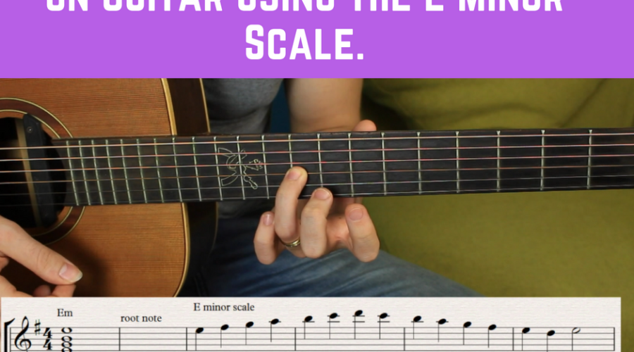 Simple way to Write a Melody on Guitar using the E minor Scale.