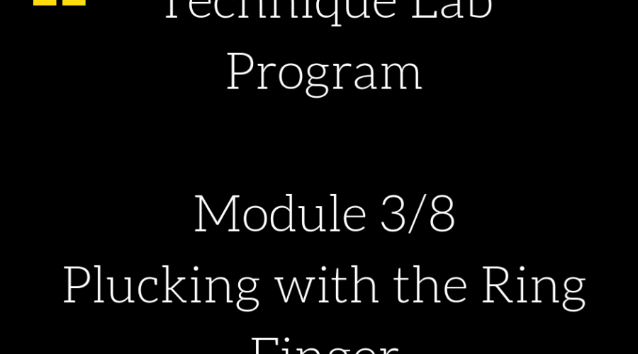 Technique lab 3 Pluck with the ring finger