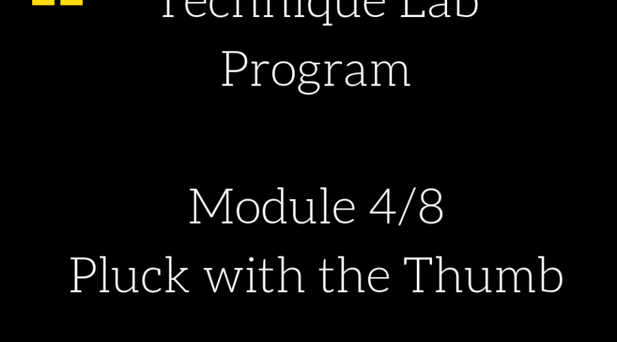 Technique lab 4 Pluck with the thumb