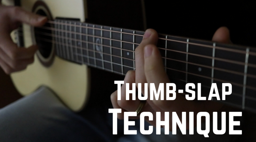 Thumb slap and strum technique