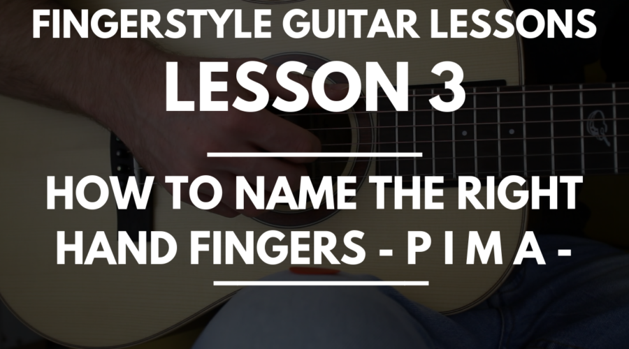 Fingerstyle Guitar Lessons - Lesson 3 - How to Name the Right Hand Fingers