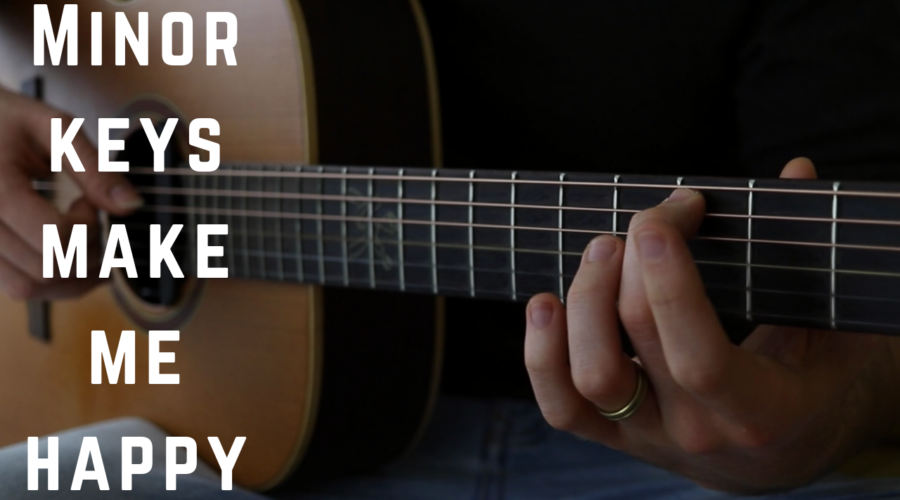 8 minor chord progressions in 8 different keys on fingerstyle acoustic guitar