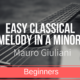 Easy Classical Melody in A Minor for Beginners. Mauro Giuliani Le Papillon